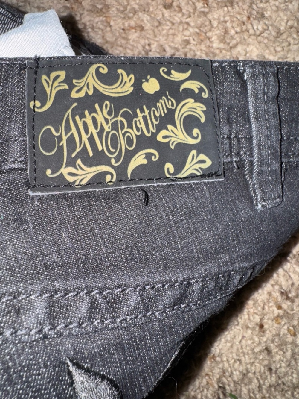 Ladies Apple Bottom Straight Leg Black Jeans, size 18